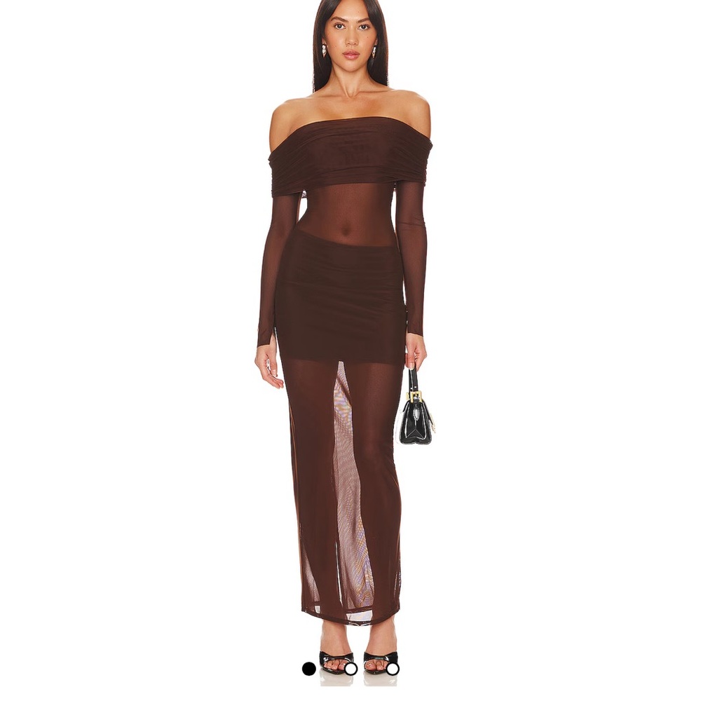 x Anja Dujaković Fio Maxi Dress in Chocolate Brown - lovers + friends